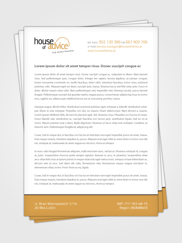 House Of Advice: Twój doradca finansowy: Realizacja 3