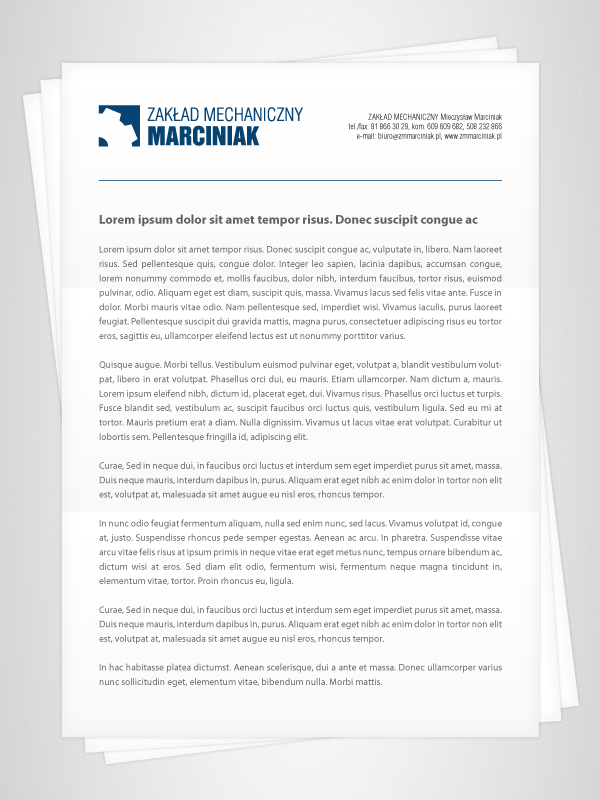 Zakład Mechaniczny Marciniak: Realizacja 2